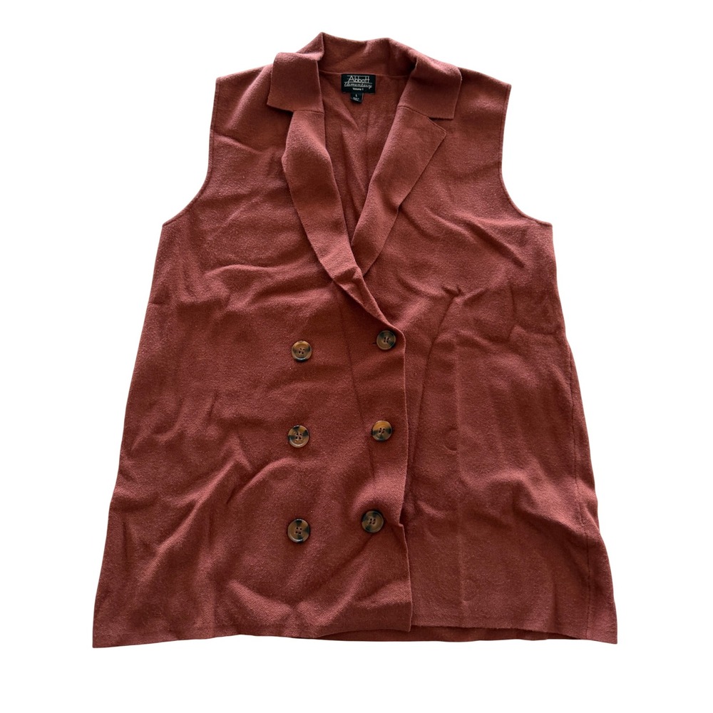 Abbott Elementary Volume 1 Rust Double Breasted Knit Vest Large Warner Bros